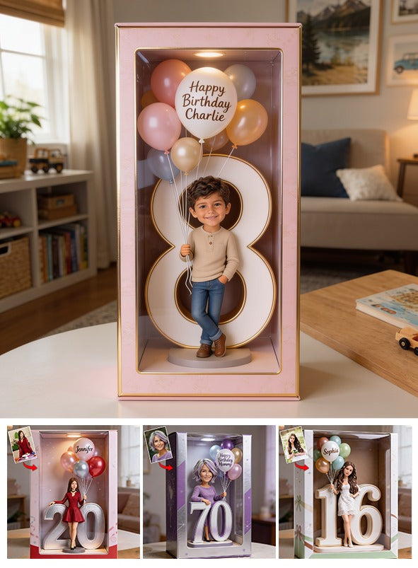 Personalized 8th Birthday Latino Little Boy Acrylic Display Box Son Grandson Gift