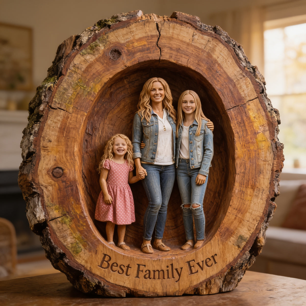 Personalized Single Mom Family Custom Shaped Acrylic Plaque Home Decor Gift