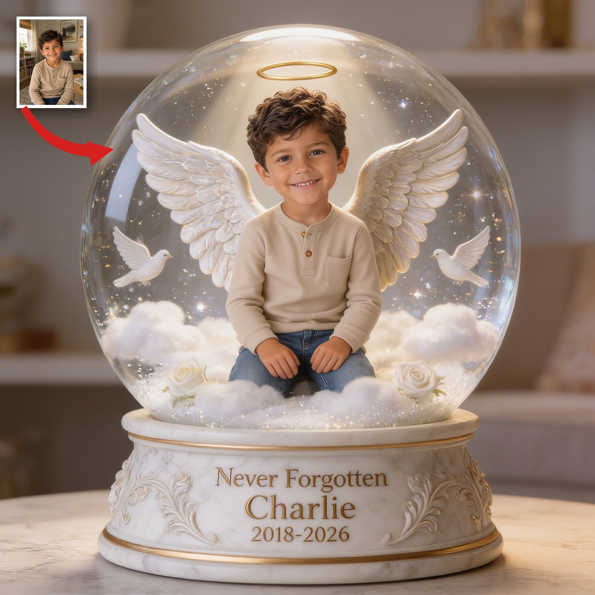 Personalized Memorial Latino Little Boy Custom Acrylic Plaque Sympathy Gift