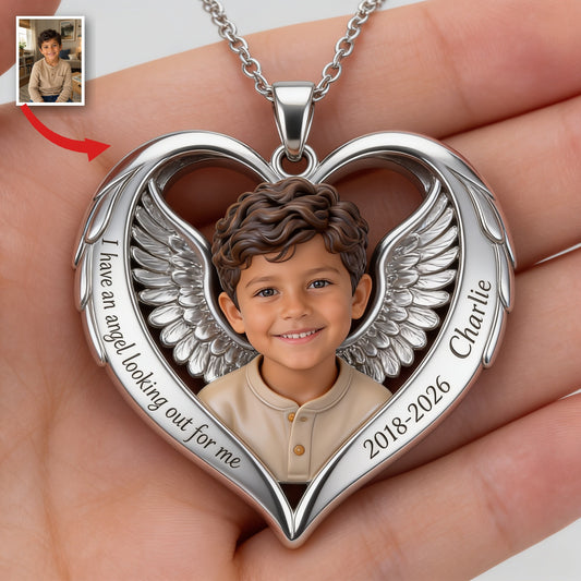 Personalisierte Gedenk Latino Junge Herz Anhänger Halskette Geschenk