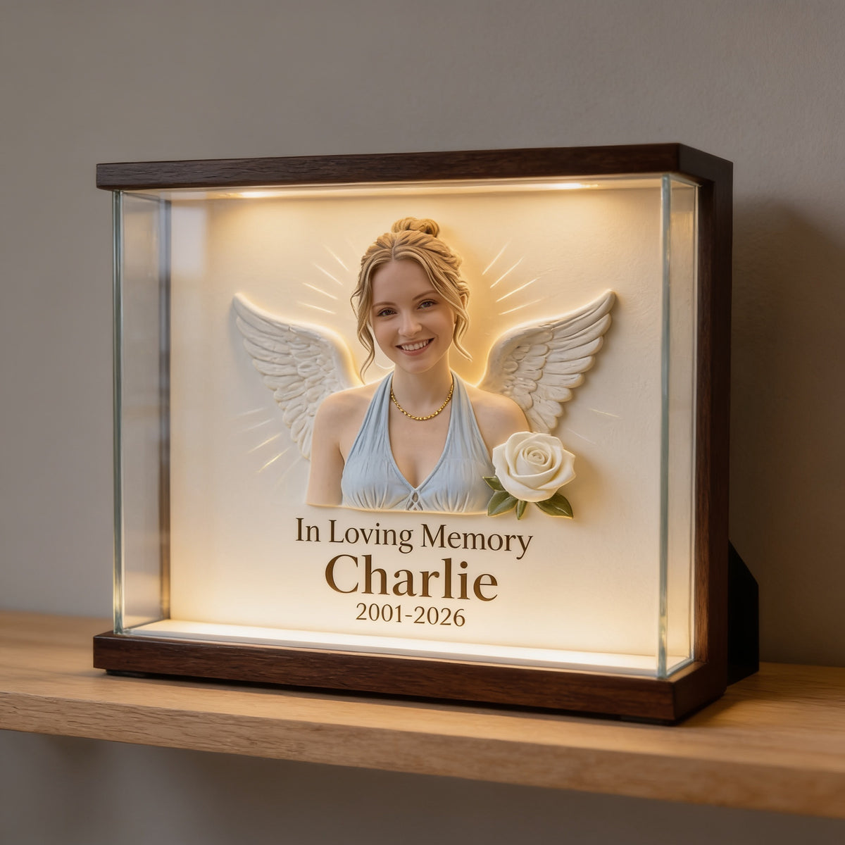 Personalisierte LED-Gedenktafel aus Acryl für Frauen