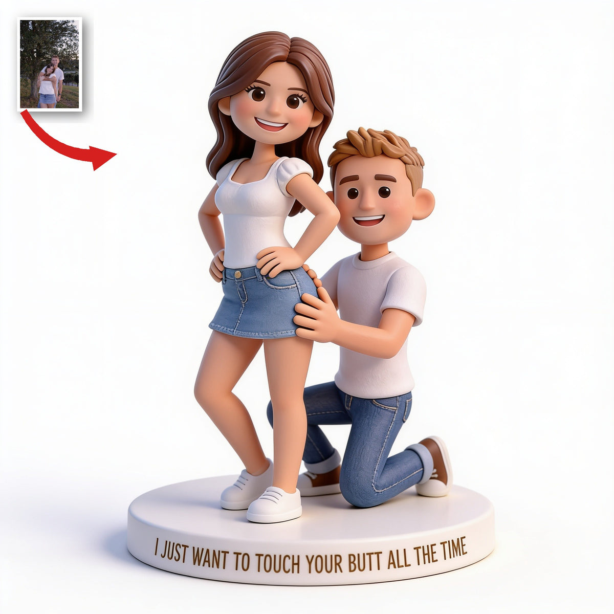 Personalized Custom Photo Funny Husband Wife Couple Shaped Acrylic Plaque