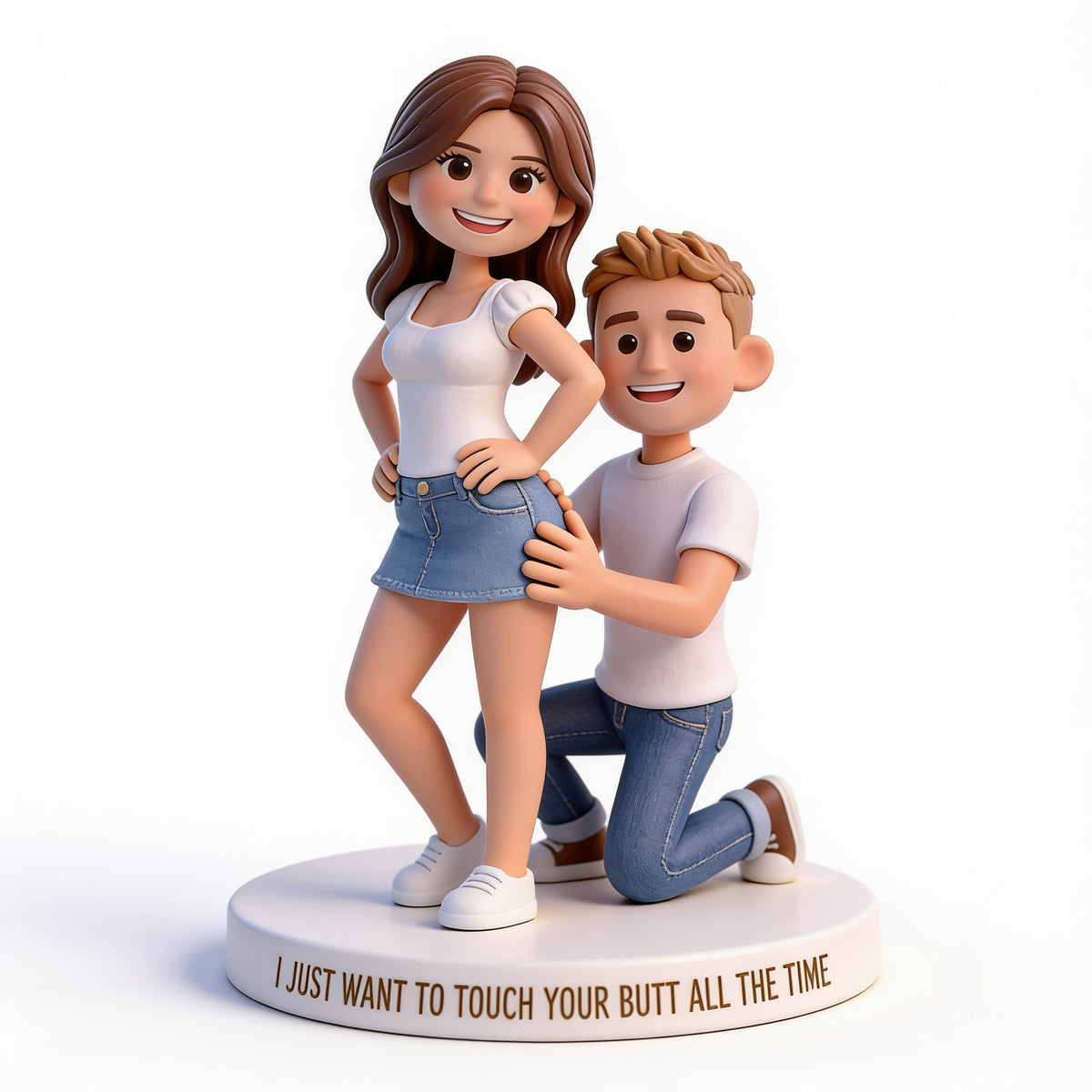 Personalized Custom Photo Funny Husband Wife Couple Shaped Acrylic Plaque
