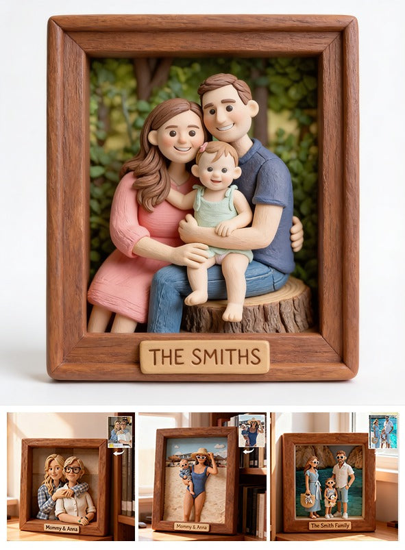 Personalized Custom Photo Family Of Three Custom Shaped Acrylic Plaque Family Keepsake