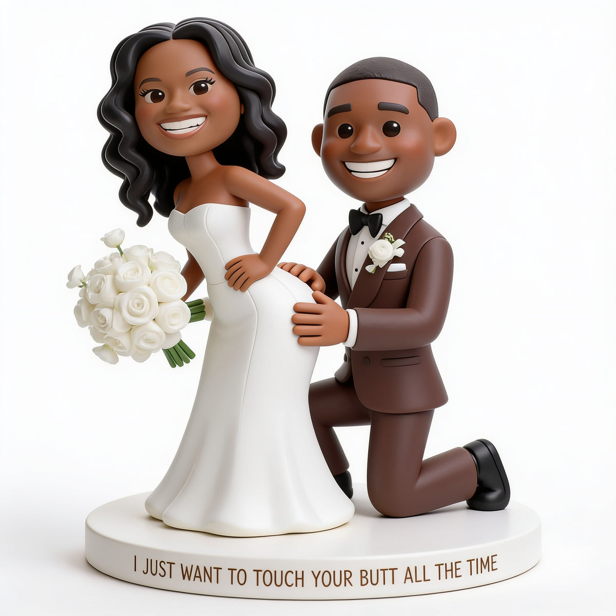 Personalized Custom Photo Wedding Black Couple Custom Shaped Acrylic Plaque Funny Couple Gift