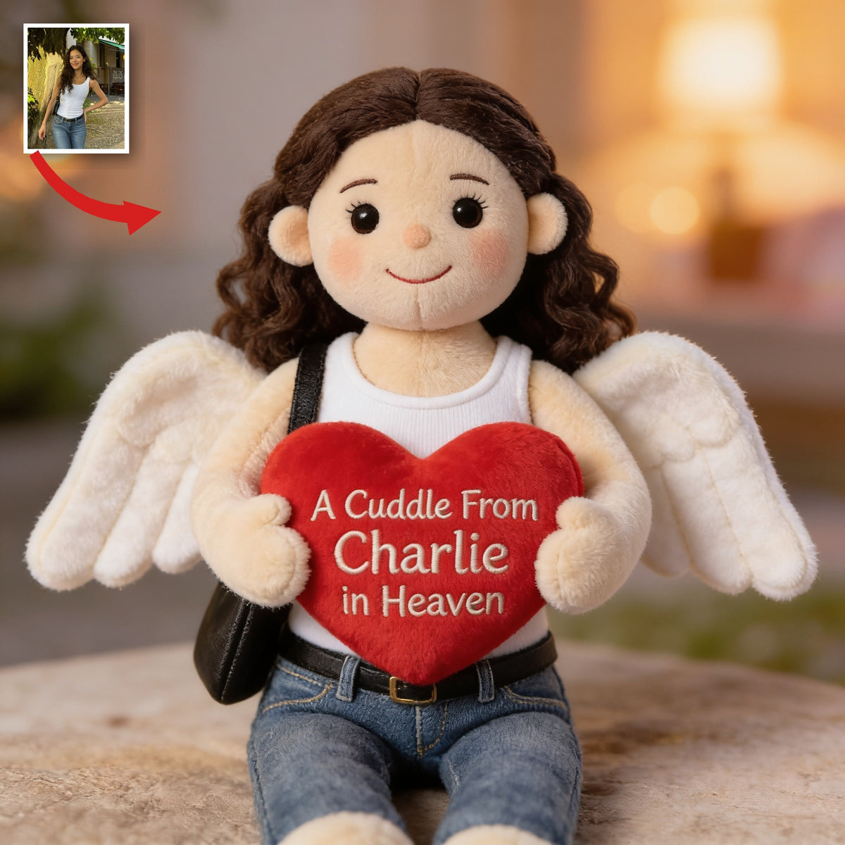 Personalized Memorial Latina Woman Shaped Pillow Bereavement Keepsake Gift