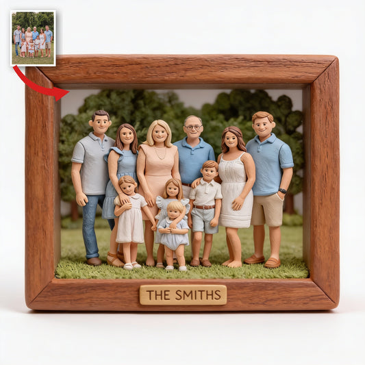 Personalisierte große Familien-Acrylplakette als Geschenk