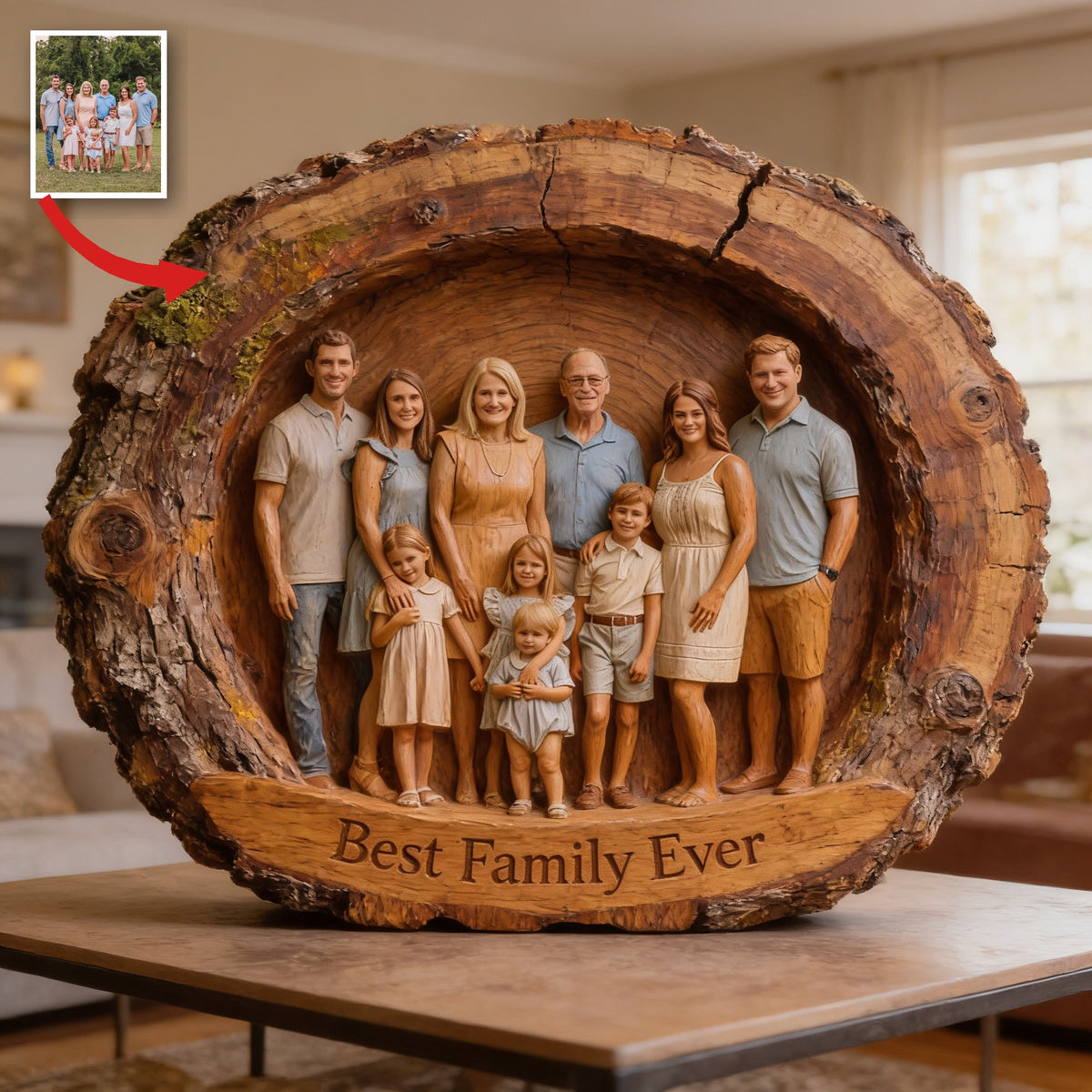 Personalized Big Family Custom Shaped Acrylic Plaque Best Family Ever Home Decor Gift