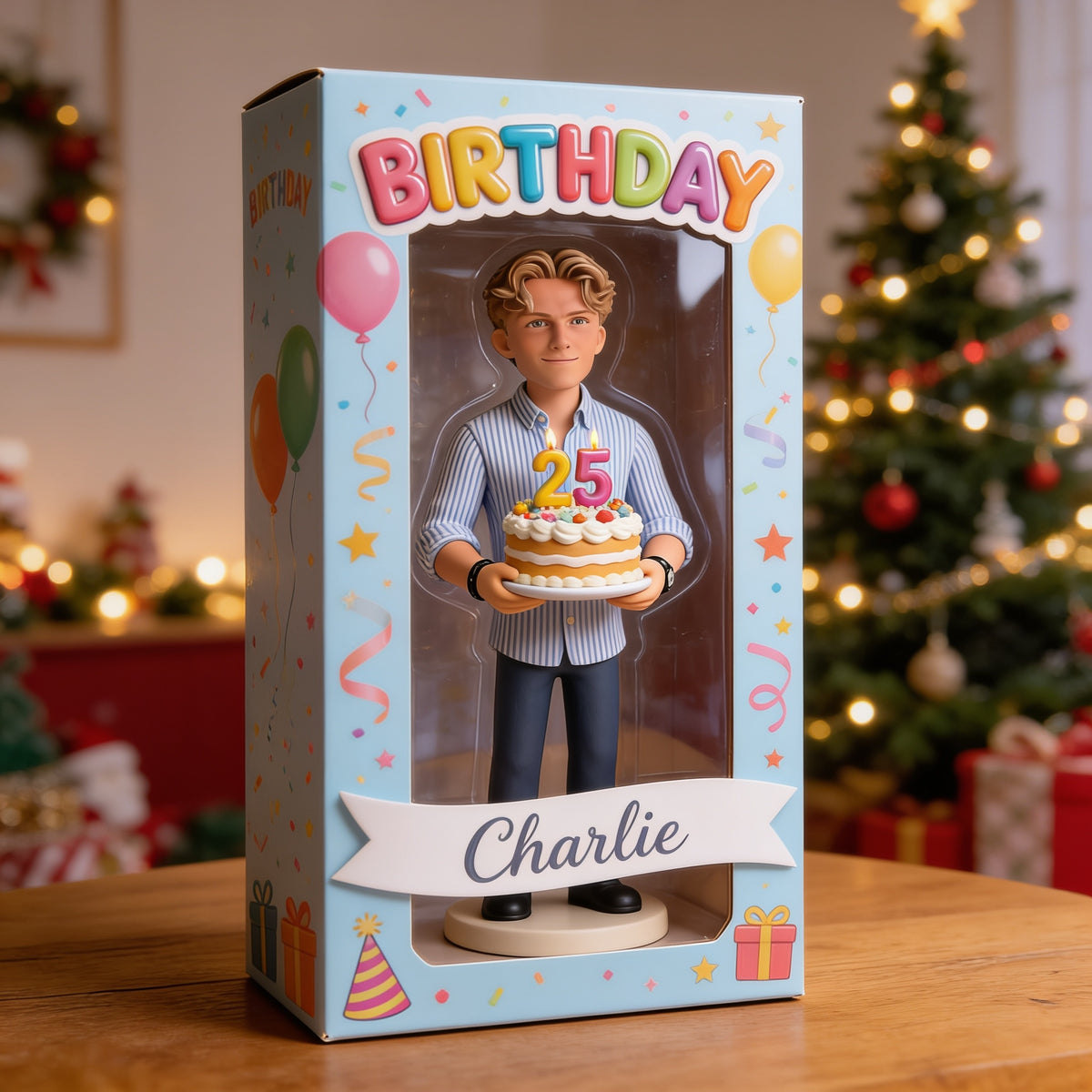 Personalisierte 25. Geburtstags-Acryl-Displaybox Geschenk für Ihn