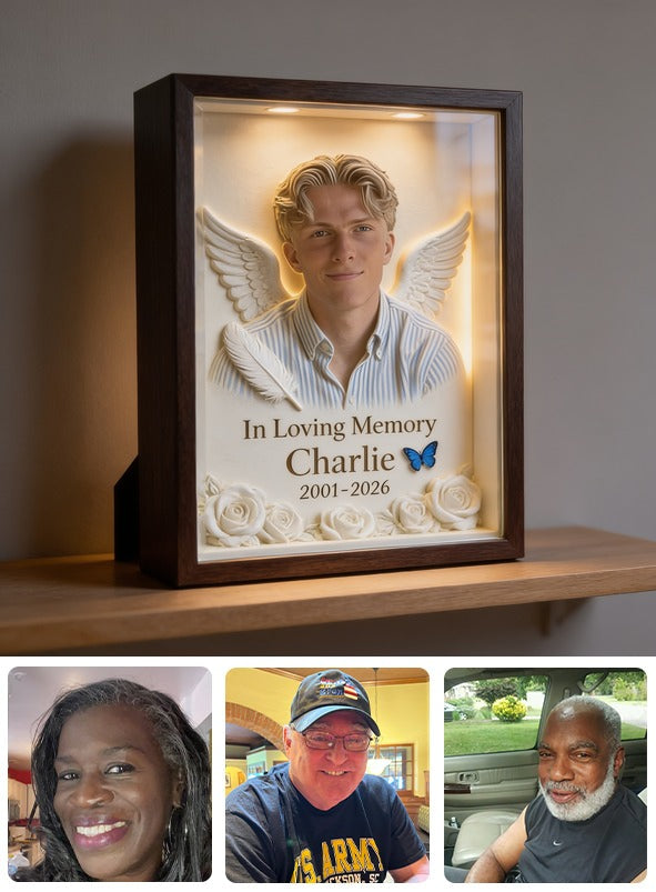 Personalized In Loving Memory Man Custom Shaped Acrylic Memorial Plaque