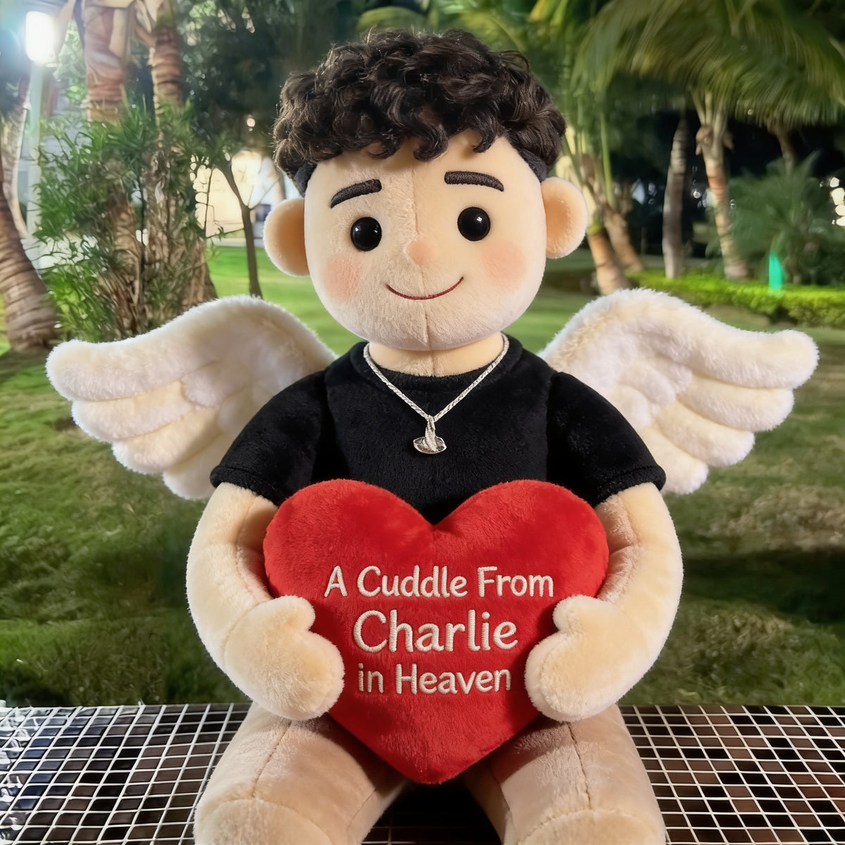 Personalized Memorial Latino Man Shaped Pillow Sympathy Remembrance Gift