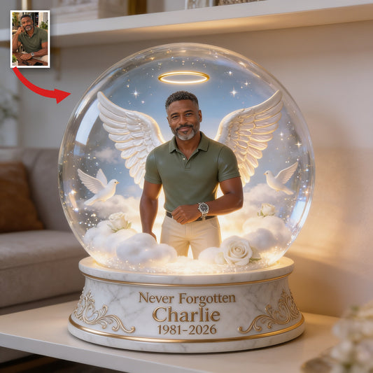 Personalisierte Gedenktafel für einen schwarzen Mann mittleren Alters, Geschenk für Papa und Ehemann