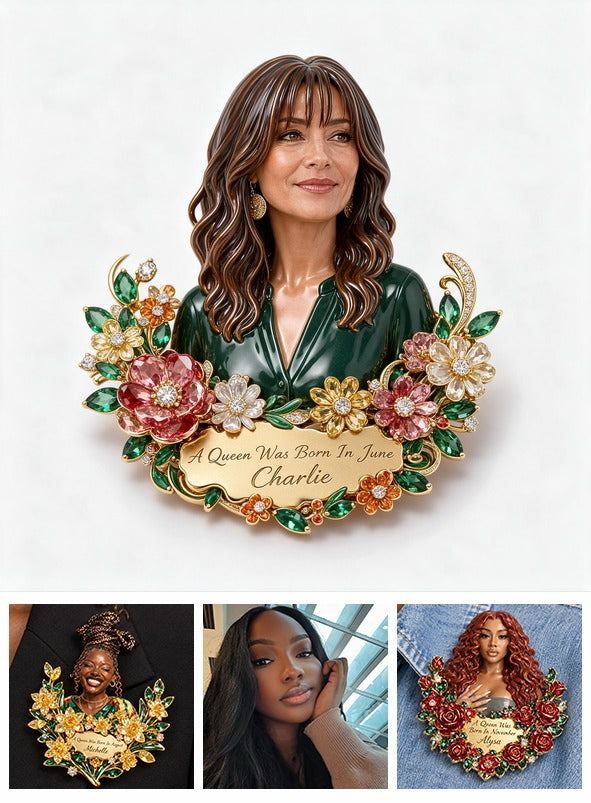 Personalized 50th Birthday Middle-Aged Latina Woman 3D Embossed Enamel Pin Gift