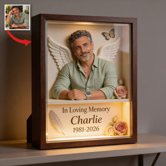 Personalisierte Gedenktafel für einen mittelalten Latino-Mann