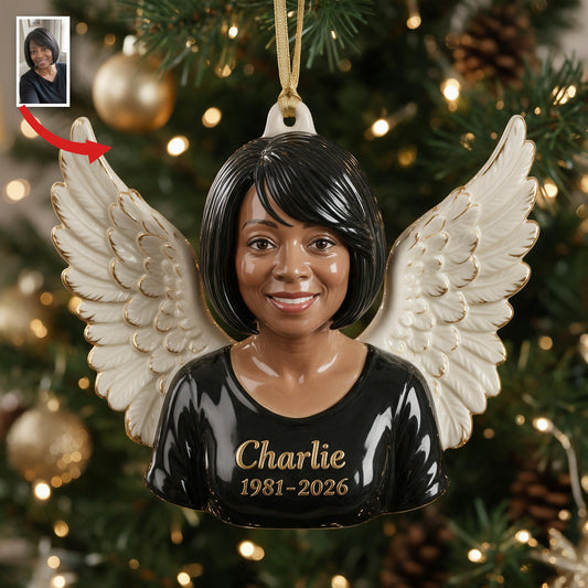 Personalisierte Weihnachts-Mittelalter Schwarze Frau Gedenk 3D Ornament