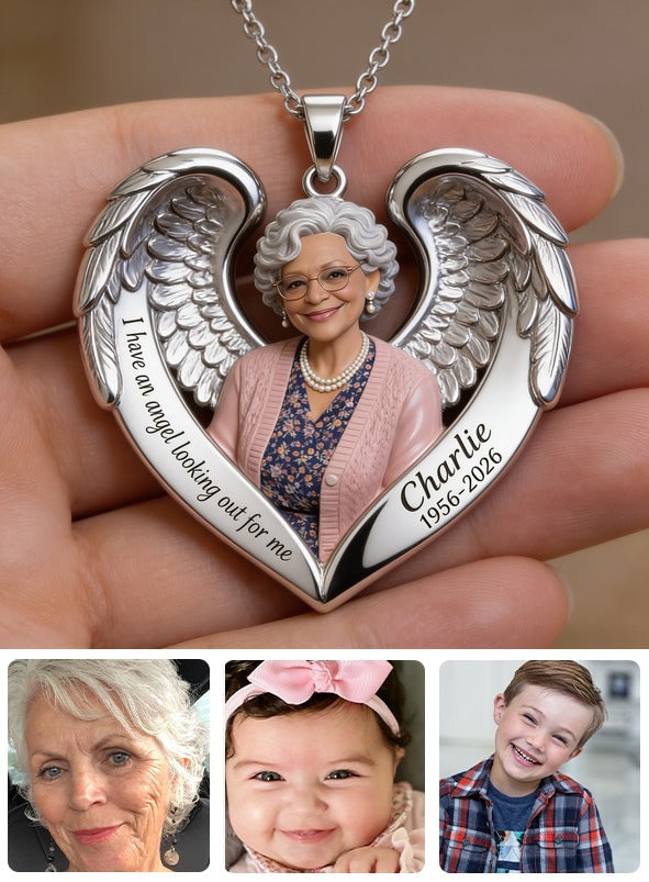Personalized Older Black Woman Grandma Memorial Pendant Necklace