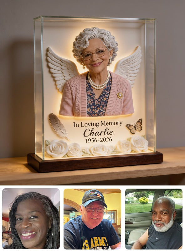 Personalized In Loving Memory Older Black Woman Grandma Acrylic Plaque Memorial Keepsake