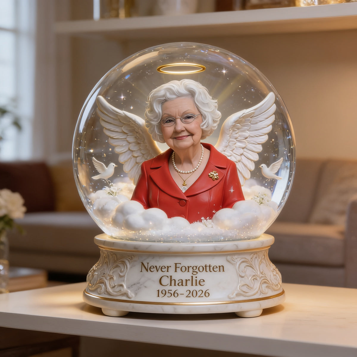 Personalisierte Gedenktafel für ältere Frauen, Oma, Trauergeschenk