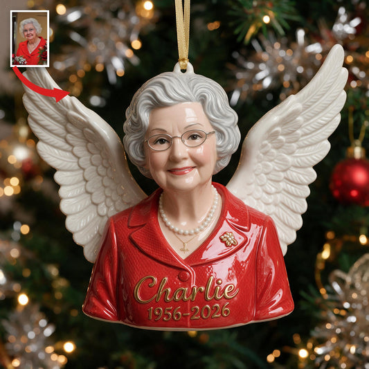 Personalisierte Weihnachts-Oma Erinnerungs 3D Ornament