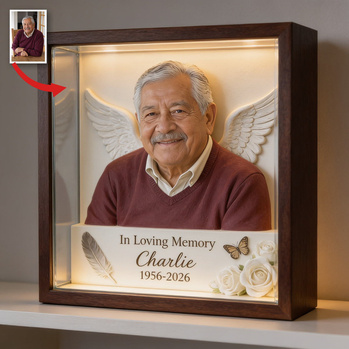 Personalisierte Gedenktafel für älteren Latino-Mann Opa aus Acryl