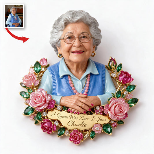 Personalisierte 70. Geburtstags 3D-Relief-Emaille-Anstecknadel für Oma