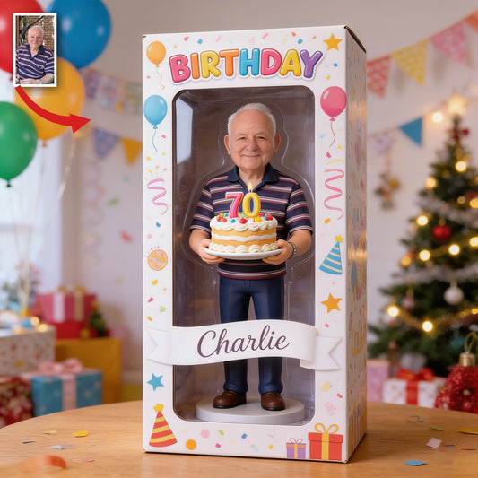 Personalisierte 70. Geburtstags-Acryl-Displaybox für ältere Männer, Geschenk für Papa und Opa