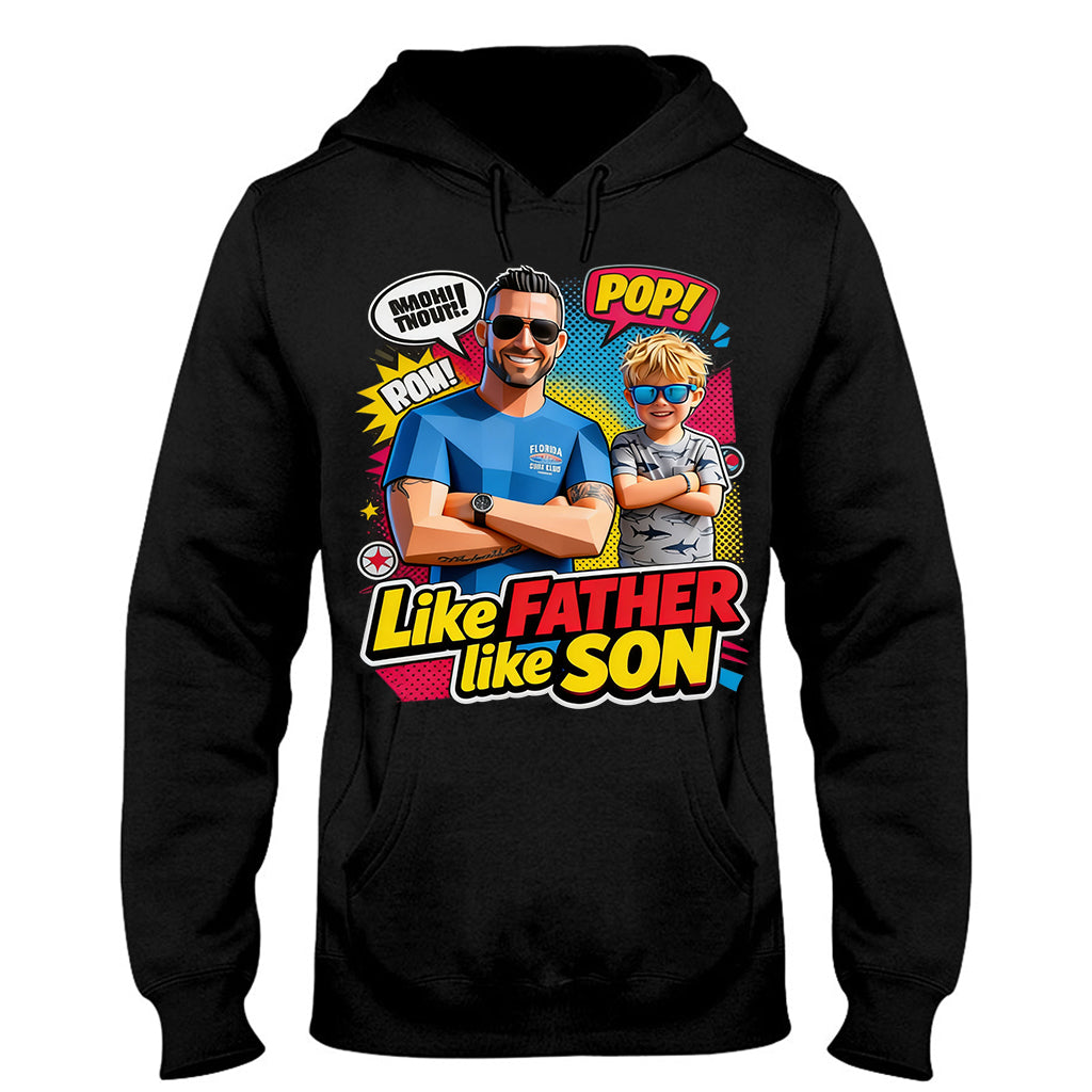 Popart Stil Geschenk - Personalisierte Vater T-Shirt und Hoodie