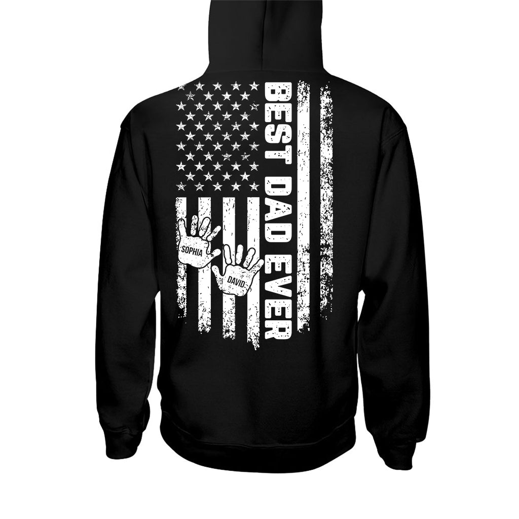 Der beste Papa aller Zeiten – Personalisiertes Vater-T-Shirt und Hoodie