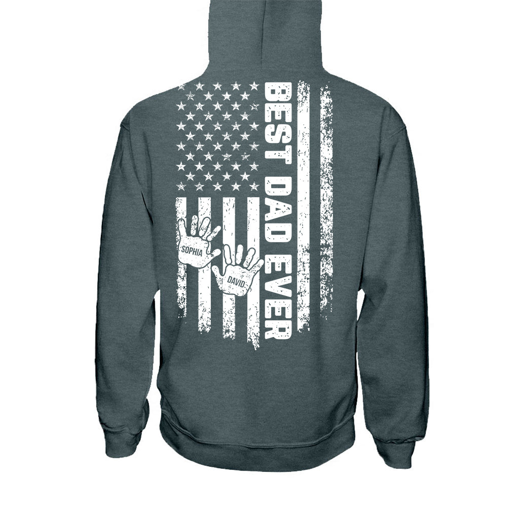 Der beste Papa aller Zeiten – Personalisiertes Vater-T-Shirt und Hoodie