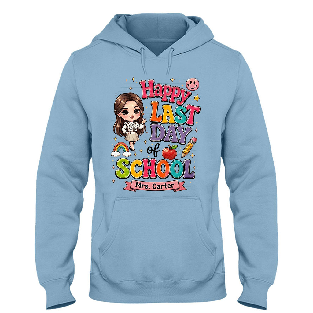 Lehrer Letzter Schultag - Personalisierte Lehrer T-Shirt und Hoodie