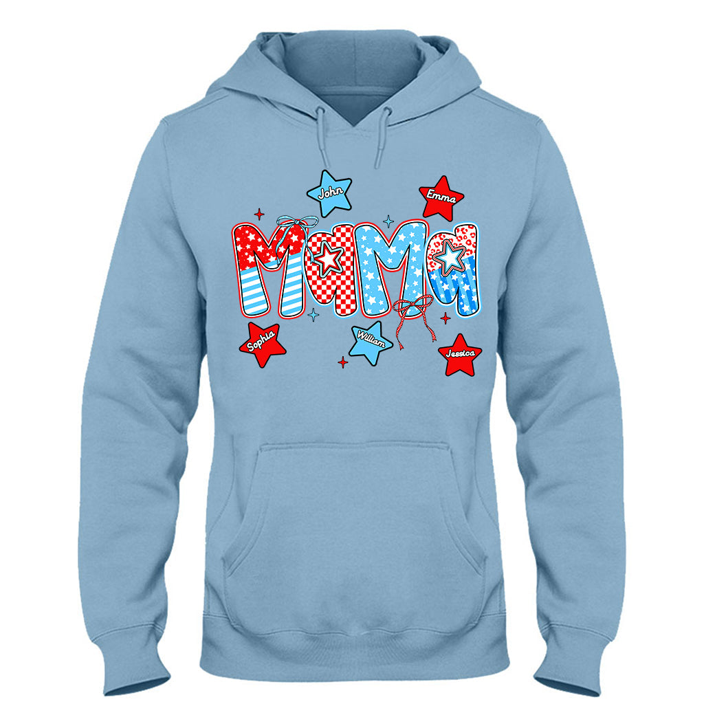 4. Juli Mama – Personalisiertes Mutter-T-Shirt und Hoodie