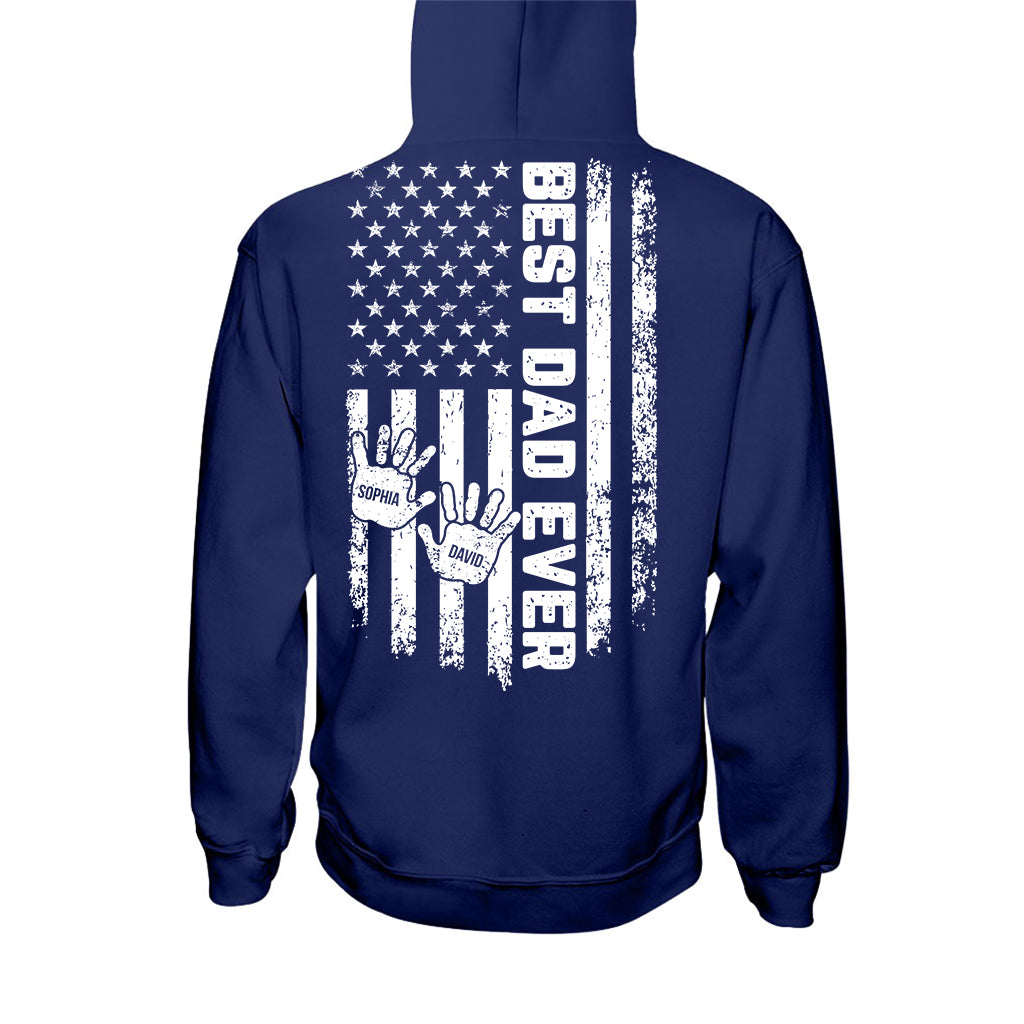 Der beste Papa aller Zeiten – Personalisiertes Vater-T-Shirt und Hoodie