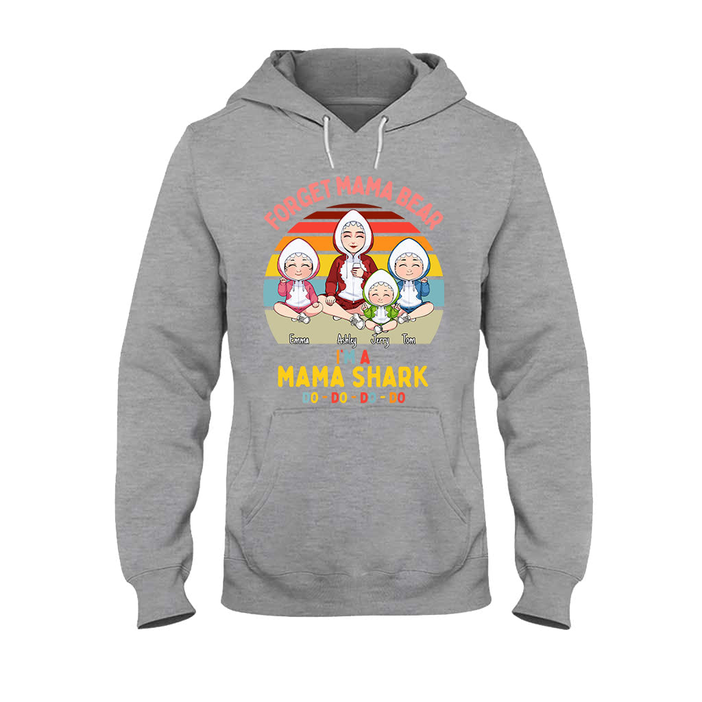 Mama Shark Do Do Do – Geschenk für Mama, Papa, Oma, Opa, Tante, Onkel, Hai-Fans – Personalisiertes T-Shirt und Hoodie