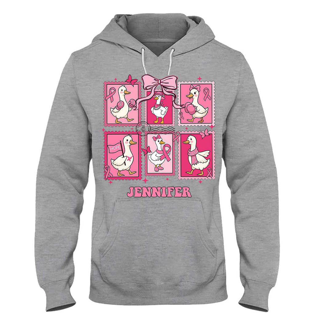 In October We Wear Pink - Personalized Breast Cancer Awareness T-shirt And Hoodie