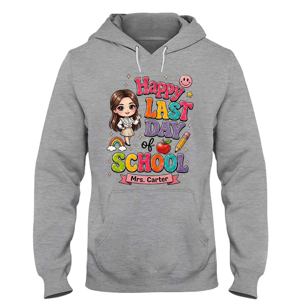 Lehrer Letzter Schultag - Personalisierte Lehrer T-Shirt und Hoodie
