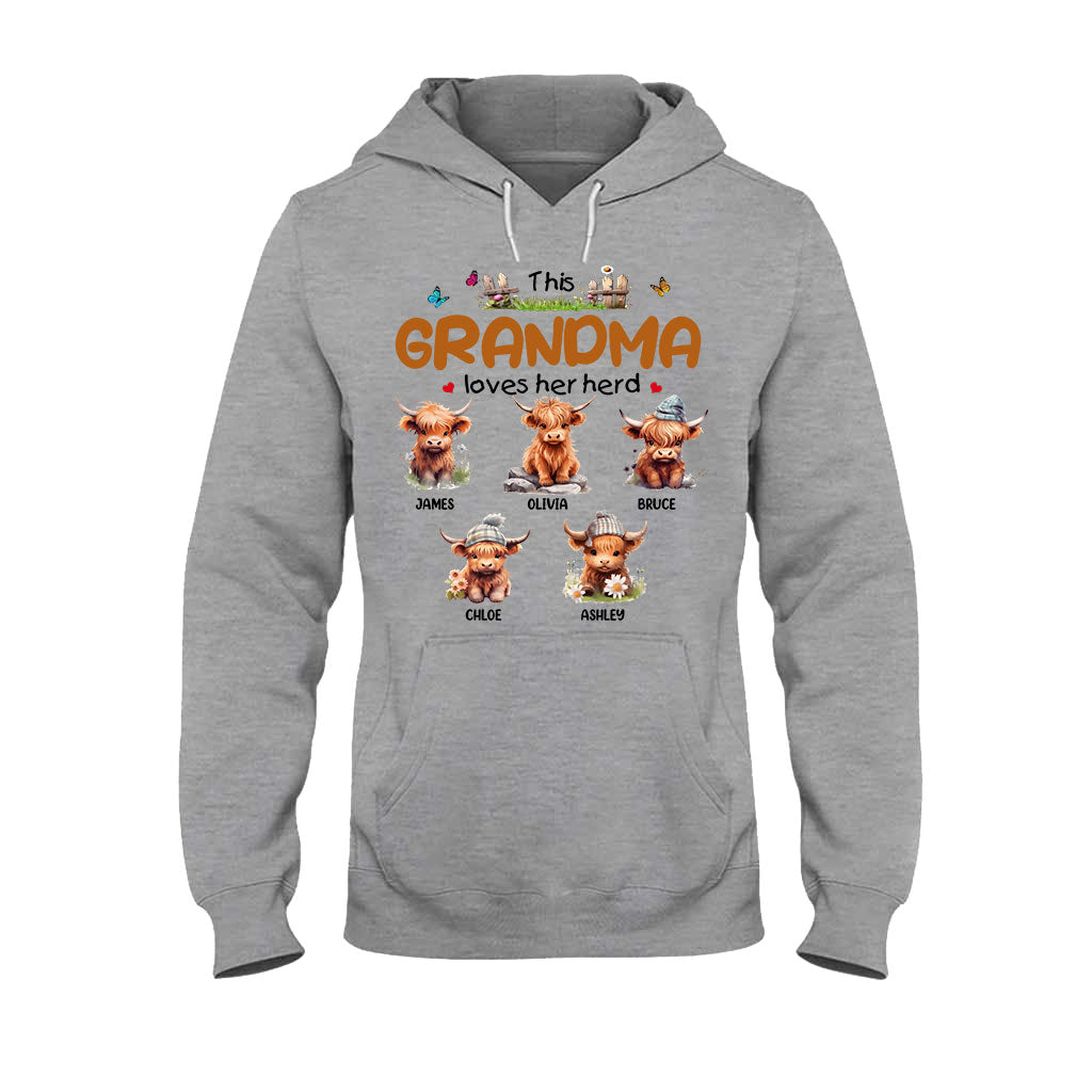 Diese Oma liebt ihre Herde – personalisiertes Oma-T-Shirt und Hoodie