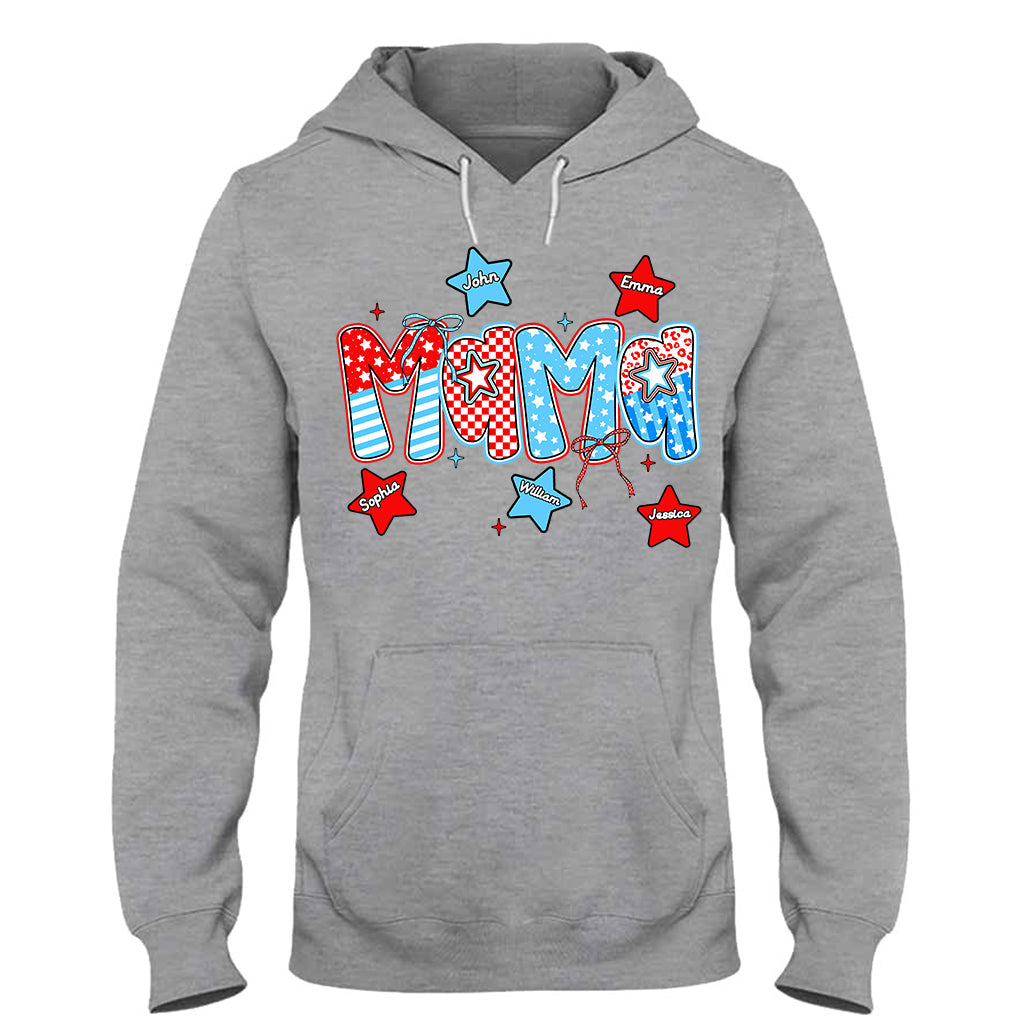 4. Juli Mama – Personalisiertes Mutter-T-Shirt und Hoodie