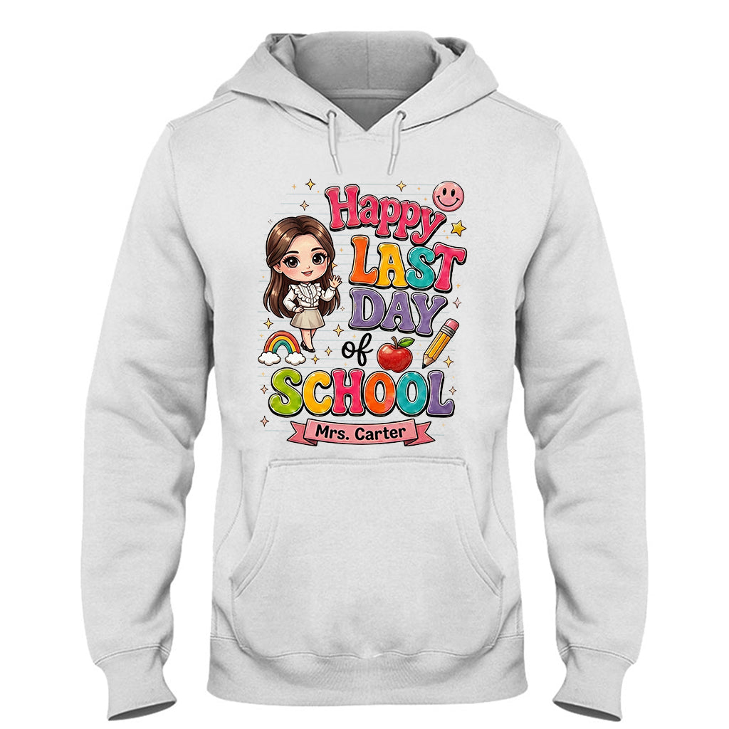 Lehrer Letzter Schultag - Personalisierte Lehrer T-Shirt und Hoodie