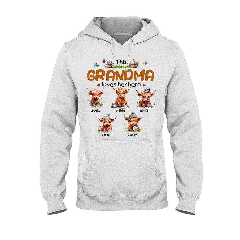 Diese Oma liebt ihre Herde – personalisiertes Oma-T-Shirt und Hoodie