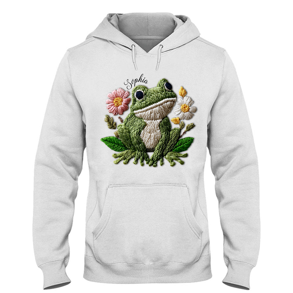 Ich liebe Frösche – personalisiertes Frosch-T-Shirt und Hoodie