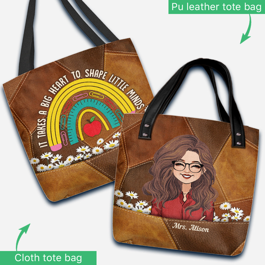 It Takes A Big Heart - Personalized Teacher Tote Bag
