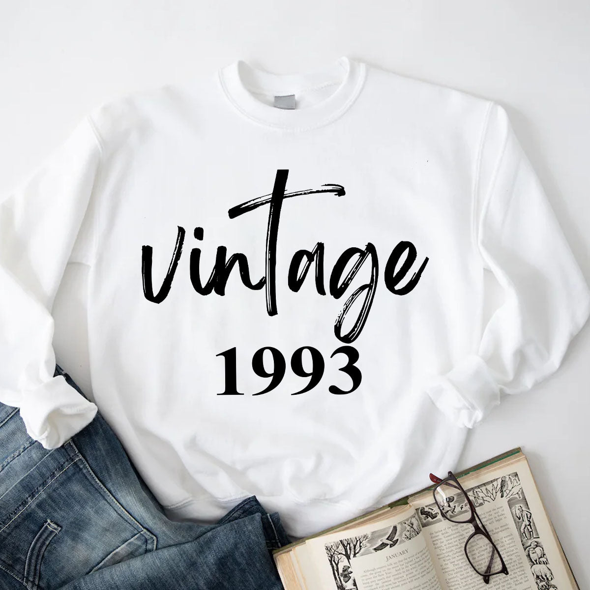 Vintage-Version – Personalisiertes Geburtstags-T-Shirt und Hoodie
