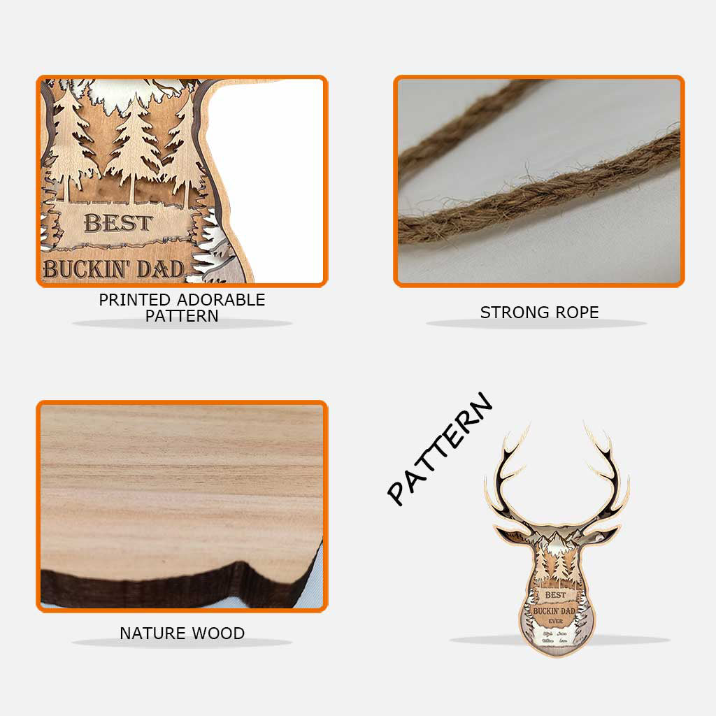 Der beste Jagd-Papa aller Zeiten – Personalisiertes Jagd-Holzschild zum Vatertag