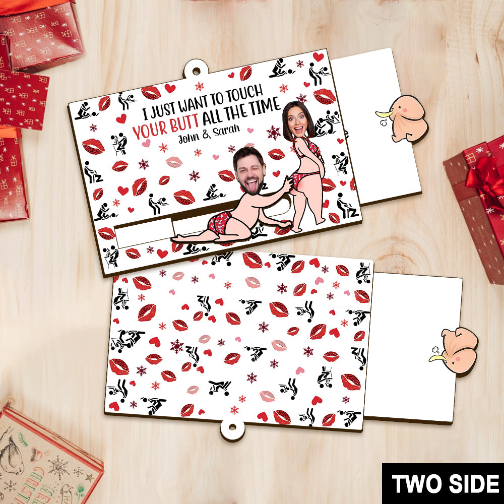 Ich will deinen Po die ganze Zeit berühren – personalisierte Schiebeornamente für Paare