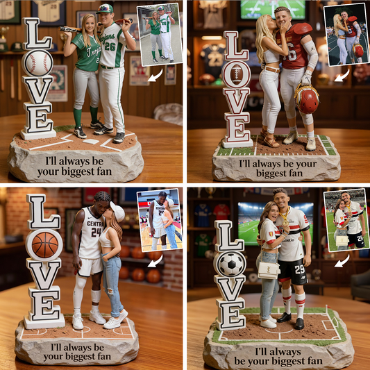 Ich werde immer dein größter Fan sein – personalisierte Acrylplakette in Fußballform