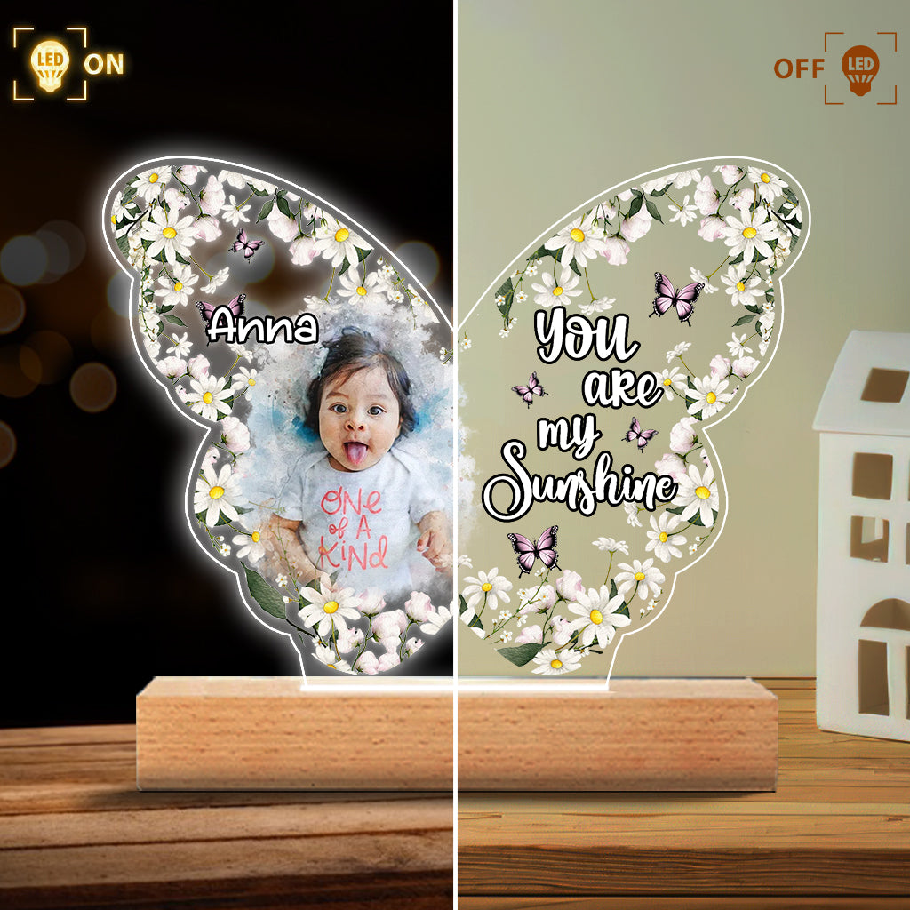 I Love You To The Moon And Back - Personalized Family Shaped Plaque Light Base