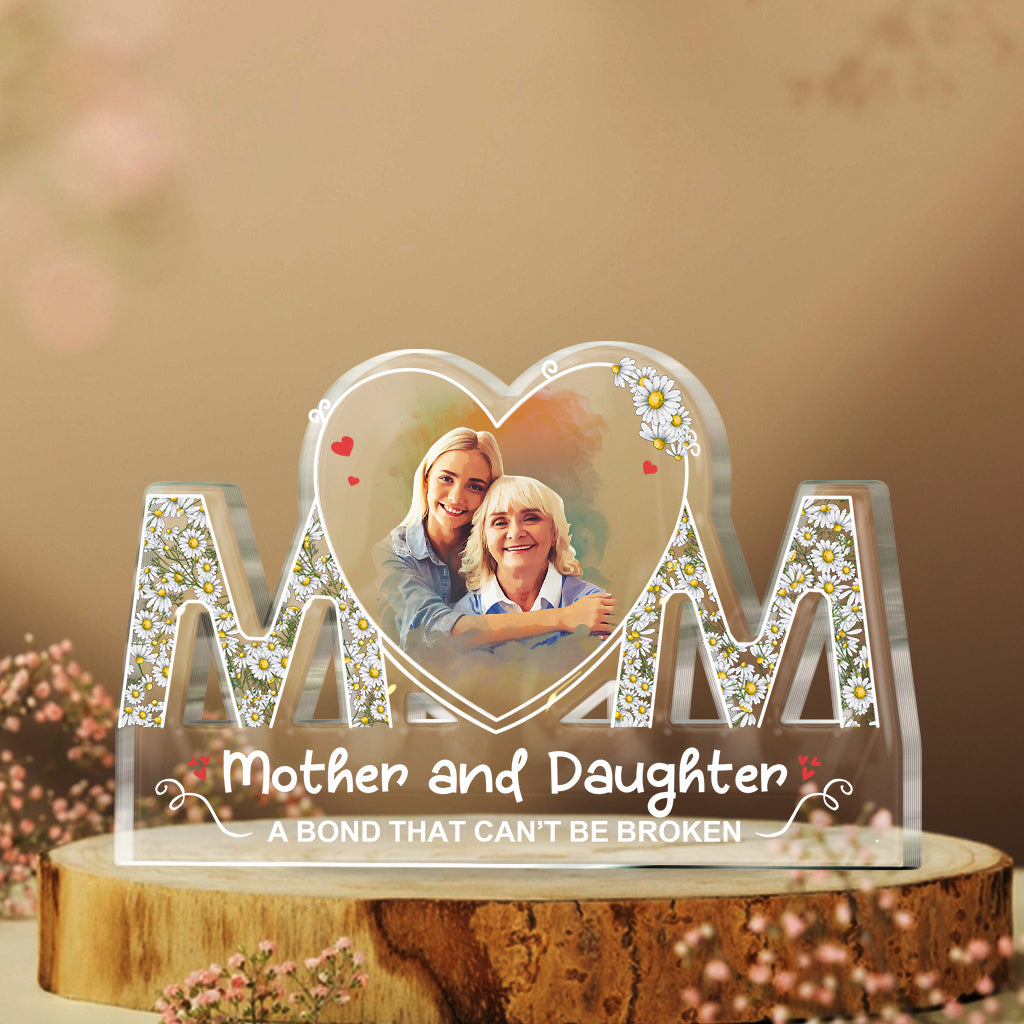 Mutter und Tochter – Personalisierte Acrylplakette in individueller Form für die Mutter