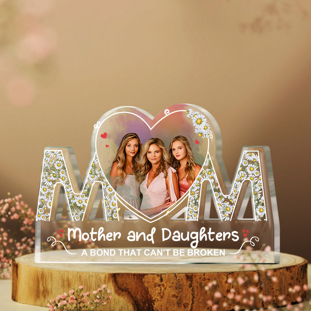 Mutter und Tochter – Personalisierte Acrylplakette in individueller Form für die Mutter
