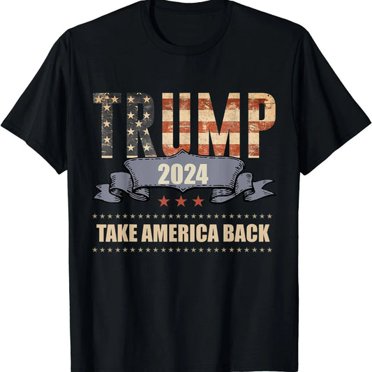 Pro Republican Vote Trump 2024 We The People Have Had Enough Tees Trump 2024 Take America Back American Flag Trump 2024 T-Shirt T-shirt & Hoodie