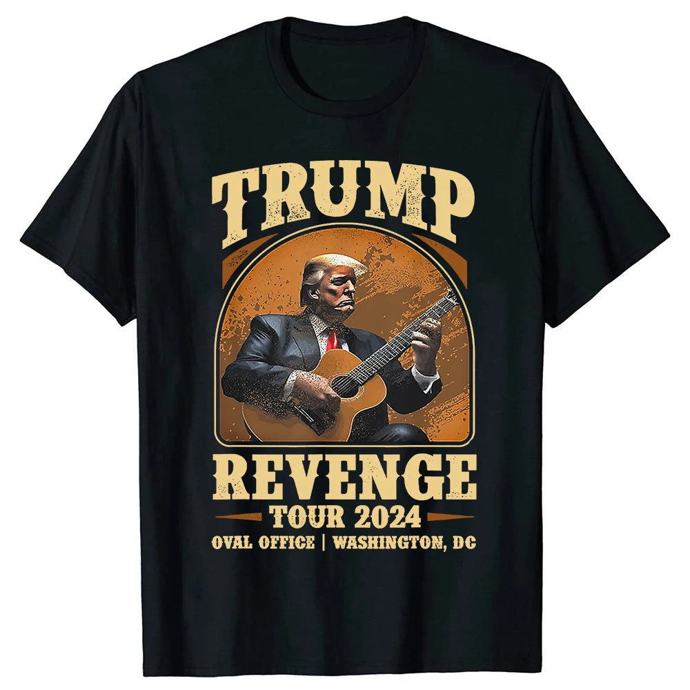 Trump Rache-Tour 2024 T-Shirt Grafik Unterstützung für „Take America Back The Return“ Fans Kurzarm-T-Shirts Damen Herren Bekleidung T-Shirt & Hoodie